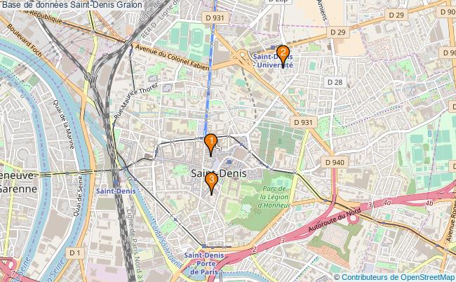 plan Base de données Saint-Denis Associations base de données Saint-Denis : 5 associations