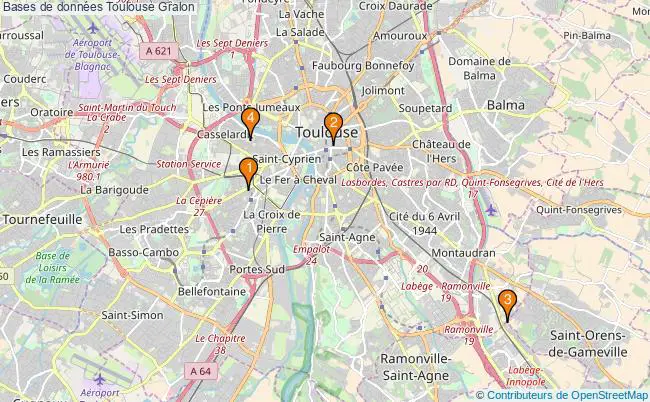 plan Bases de données Toulouse Associations bases de données Toulouse : 4 associations