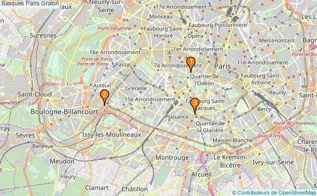 plan Basques Paris Associations basques Paris : 3 associations