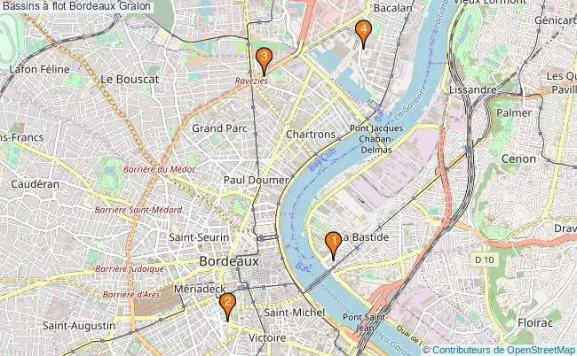 plan Bassins à flot Bordeaux Associations bassins à flot Bordeaux : 5 associations
