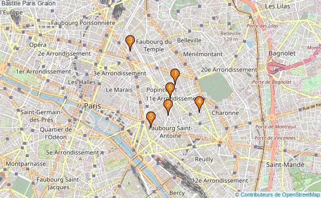 plan Bastille Paris Associations Bastille Paris : 11 associations