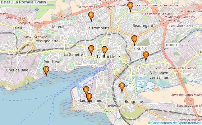 plan Bateau La Rochelle Associations bateau La Rochelle : 13 associations