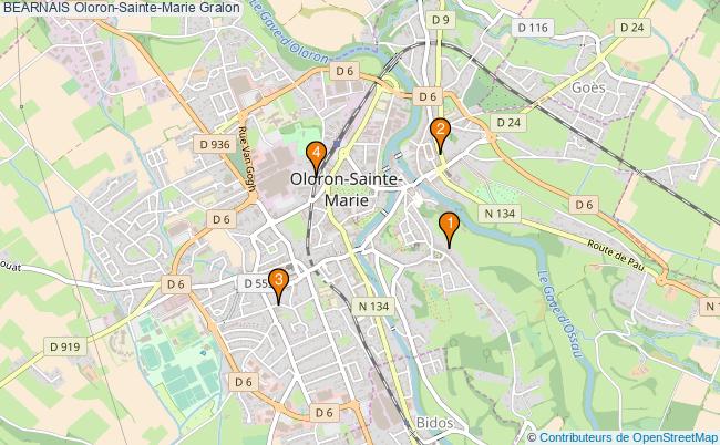 plan BEARNAIS Oloron-Sainte-Marie Associations BEARNAIS Oloron-Sainte-Marie : 5 associations