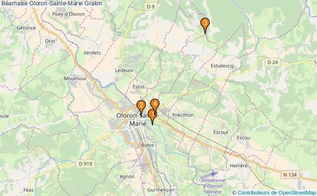 plan Béarnaise Oloron-Sainte-Marie Associations Béarnaise Oloron-Sainte-Marie : 4 associations