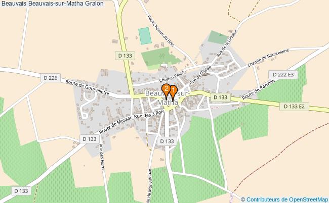 plan Beauvais Beauvais-sur-Matha Associations Beauvais Beauvais-sur-Matha : 2 associations