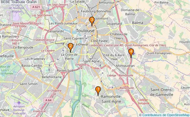 plan BEBE Toulouse Associations BEBE Toulouse : 5 associations