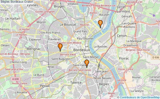 plan Bègles Bordeaux Associations Bègles Bordeaux : 5 associations