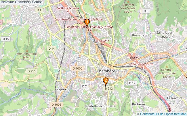 plan Bellevue Chambéry Associations Bellevue Chambéry : 2 associations
