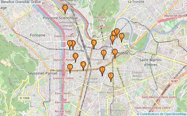 plan Benefice Grenoble Associations benefice Grenoble : 24 associations