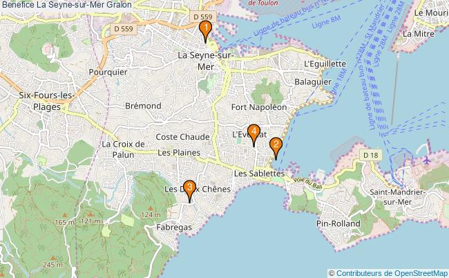 plan Benefice La Seyne-sur-Mer Associations benefice La Seyne-sur-Mer : 4 associations
