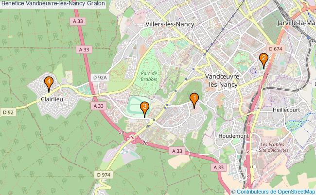 plan Benefice Vandoeuvre-lès-Nancy Associations benefice Vandoeuvre-lès-Nancy : 5 associations