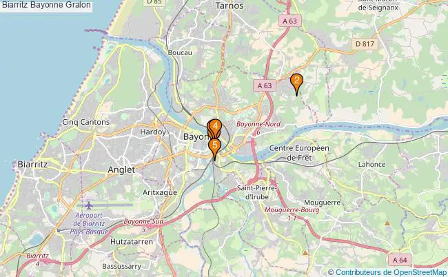 plan Biarritz Bayonne Associations Biarritz Bayonne : 5 associations