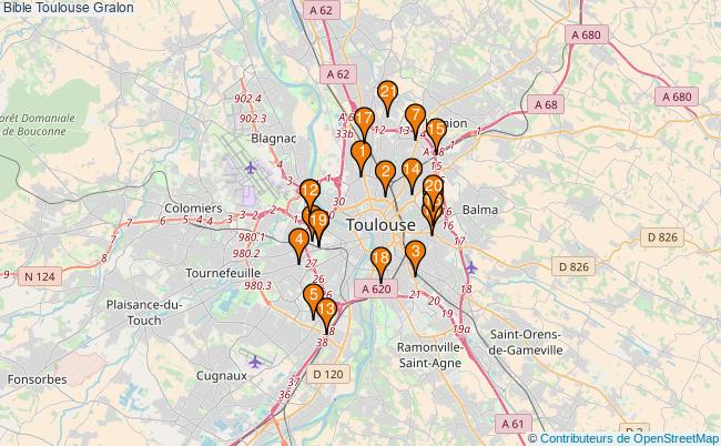 plan Bible Toulouse Associations Bible Toulouse : 27 associations