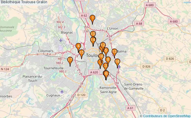 plan Bibliothèque Toulouse Associations bibliothèque Toulouse : 20 associations