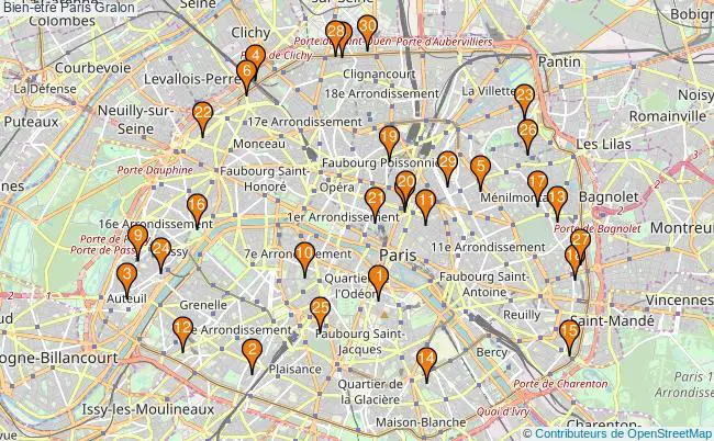plan Bien-être Paris Associations Bien-être Paris : 960 associations