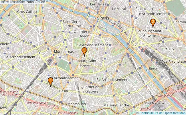plan Bière artisanale Paris Associations bière artisanale Paris : 4 associations