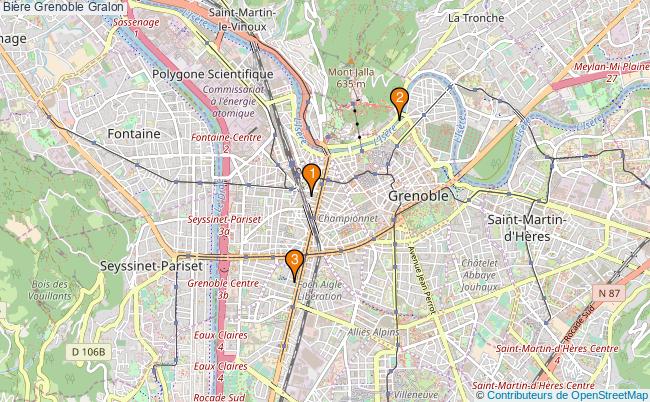plan Bière Grenoble Associations bière Grenoble : 3 associations