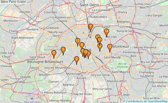 plan Bière Paris Associations bière Paris : 16 associations
