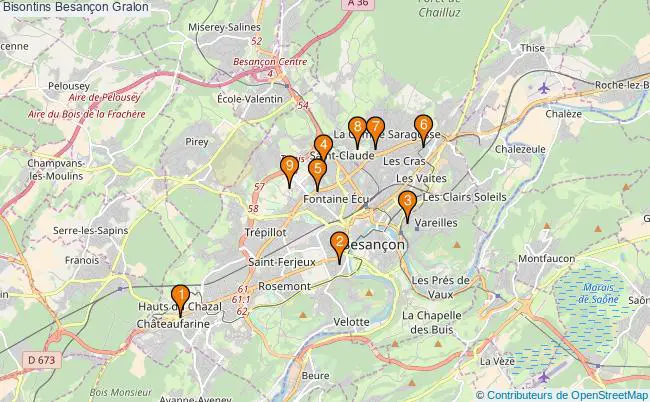 plan Bisontins Besançon Associations bisontins Besançon : 11 associations