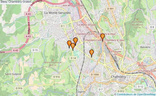 plan Bissy Chambéry Associations Bissy Chambéry : 8 associations