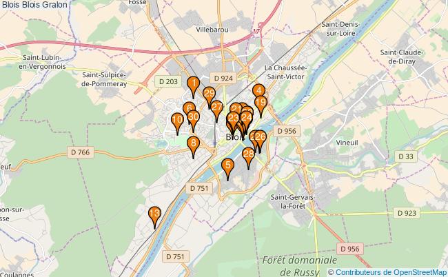 plan Blois Blois Associations Blois Blois : 129 associations