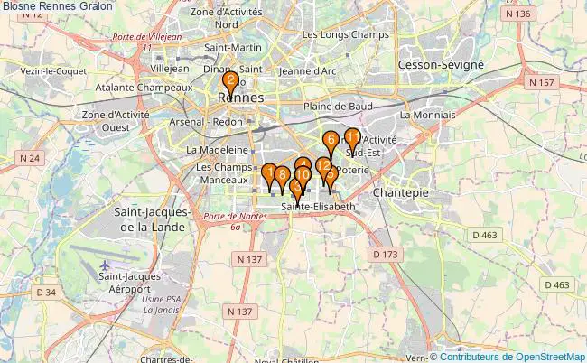plan Blosne Rennes Associations Blosne Rennes : 14 associations