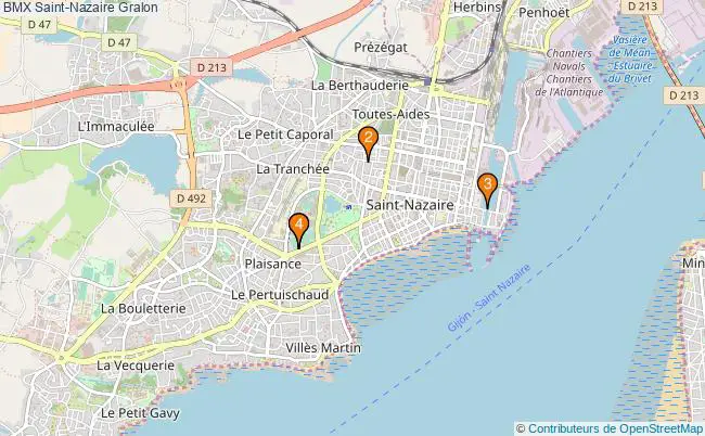plan BMX Saint-Nazaire Associations BMX Saint-Nazaire : 4 associations