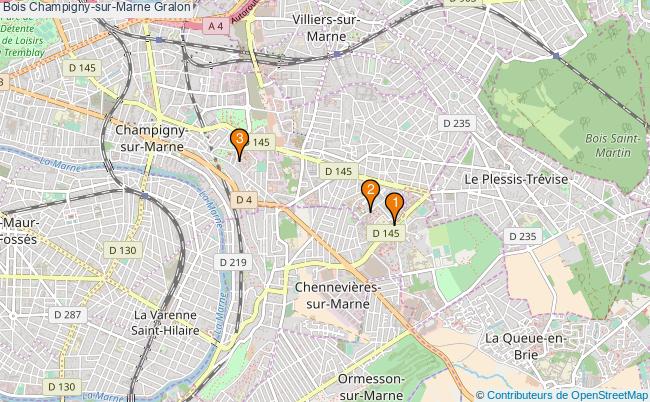 plan Bois Champigny-sur-Marne Associations Bois Champigny-sur-Marne : 3 associations