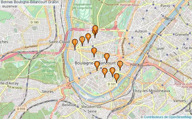 plan Bonnes Boulogne-Billancourt Associations Bonnes Boulogne-Billancourt : 12 associations