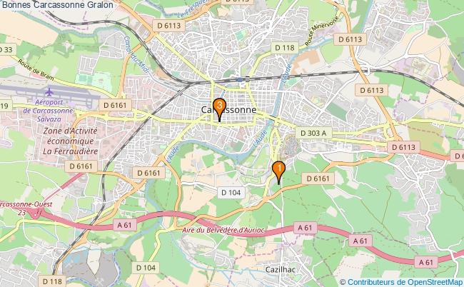 plan Bonnes Carcassonne Associations Bonnes Carcassonne : 3 associations