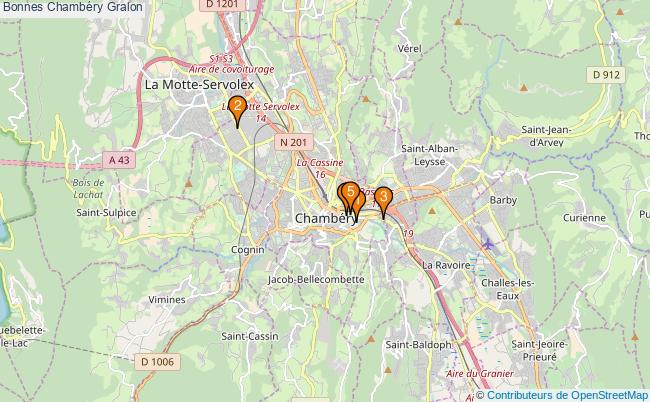 plan Bonnes Chambéry Associations Bonnes Chambéry : 5 associations