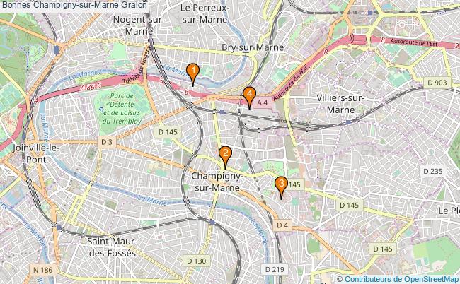plan Bonnes Champigny-sur-Marne Associations Bonnes Champigny-sur-Marne : 6 associations