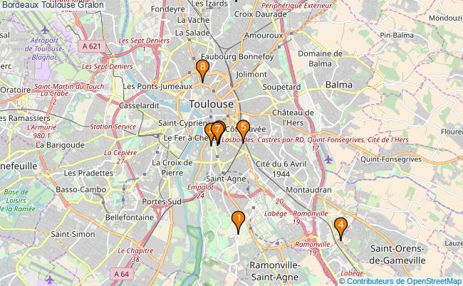 plan Bordeaux Toulouse Associations Bordeaux Toulouse : 7 associations
