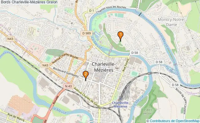 plan Bords Charleville-Mézières Associations Bords Charleville-Mézières : 2 associations