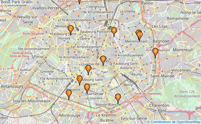 plan Bords Paris Associations Bords Paris : 13 associations