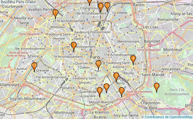 plan Bouddha Paris Associations Bouddha Paris : 11 associations