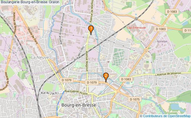plan Boulangerie Bourg-en-Bresse Associations boulangerie Bourg-en-Bresse : 3 associations