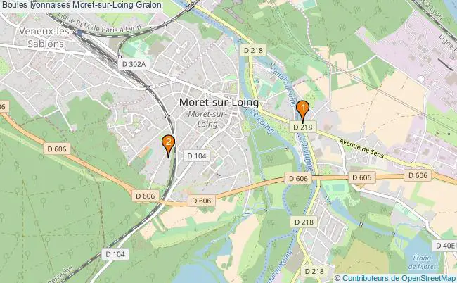 plan Boules lyonnaises Moret-sur-Loing Associations boules lyonnaises Moret-sur-Loing : 2 associations