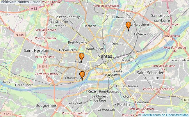 plan Boulevard Nantes Associations boulevard Nantes : 6 associations