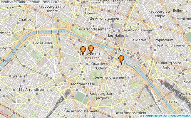 plan Boulevard Saint Germain Paris Associations boulevard Saint Germain Paris : 3 associations