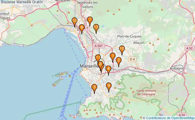 plan Boulistes Marseille Associations boulistes Marseille : 16 associations