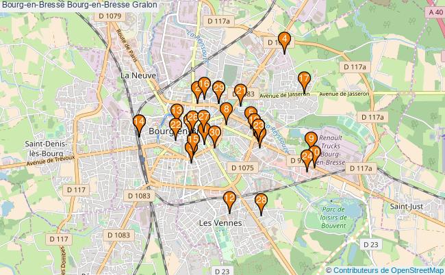 plan Bourg-en-Bresse Bourg-en-Bresse Associations Bourg-en-Bresse Bourg-en-Bresse : 64 associations