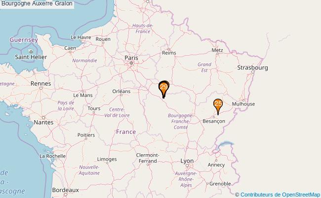 plan Bourgogne Auxerre Associations Bourgogne Auxerre : 31 associations