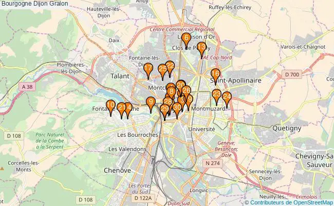 plan Bourgogne Dijon Associations Bourgogne Dijon : 276 associations