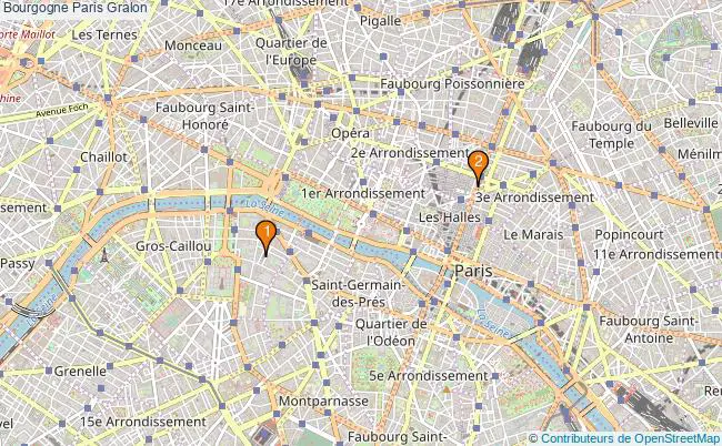 plan Bourgogne Paris Associations Bourgogne Paris : 3 associations