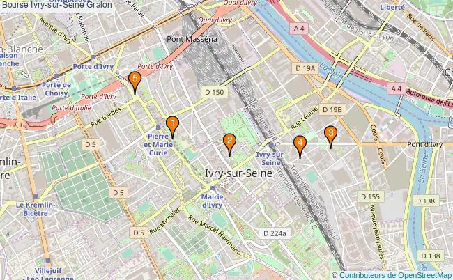 plan Bourse Ivry-sur-Seine Associations Bourse Ivry-sur-Seine : 5 associations
