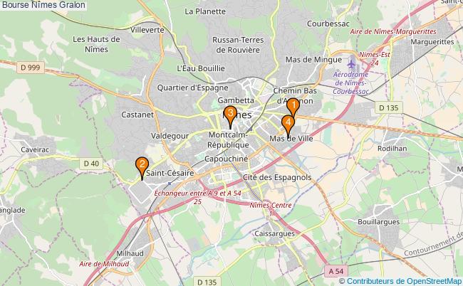 plan Bourse Nîmes Associations Bourse Nîmes : 3 associations