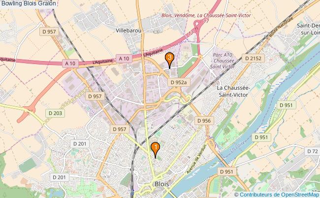 plan Bowling Blois Associations bowling Blois : 3 associations