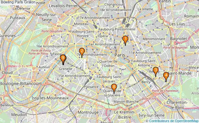 plan Bowling Paris Associations bowling Paris : 11 associations