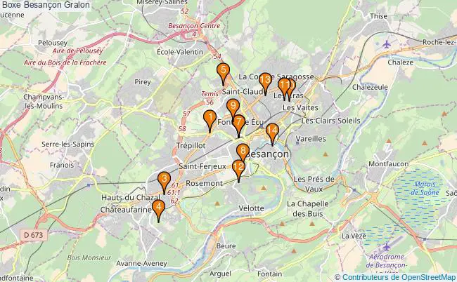 plan Boxe Besançon Associations boxe Besançon : 16 associations